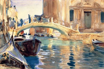  Venedig Kunst - Ponte San Giuseppe di Castello Venedig John Singer Sargent Aquarell